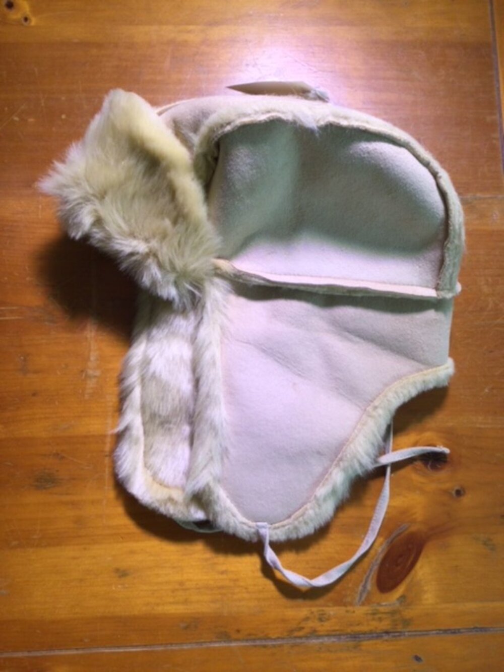 NWT Capelli New York Faux Fur Trapper Aviator Hat Beige One Size
